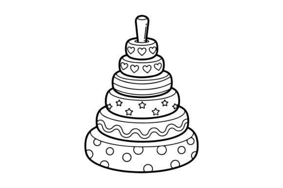Celebrate with Style: The Wedding Cake Tiers with Hearts and Stars Design