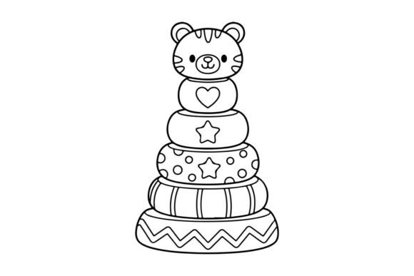 Charming Teddy Bear Wedding Cake Vector for Designers