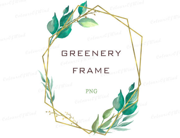 Elegant Greenery: Designing with a Watercolor Wedding Frame