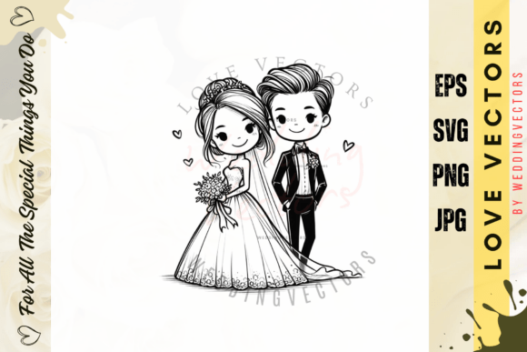 Embrace Romance: Crafting Love Stories with Wedding Couple and Love Vectors - C4900