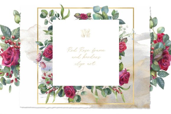 Red Rose Watercolor Wedding Frame: A Designer's Guide
