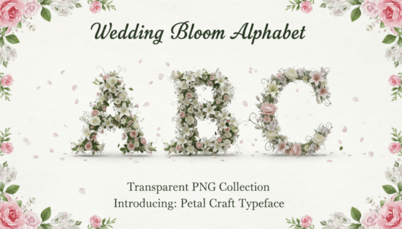 Wedding Bloom Alphabet Png Letters: Floral Charm for Your Projects