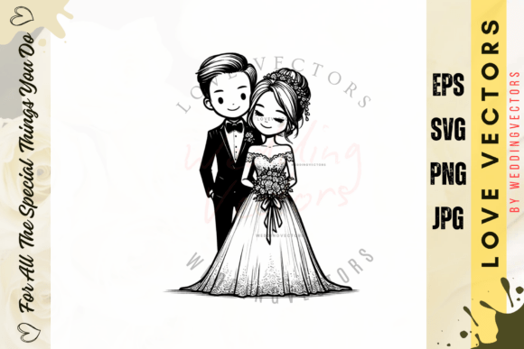 Wedding Couple and Love Vectors - C2621: A Designer's Guide