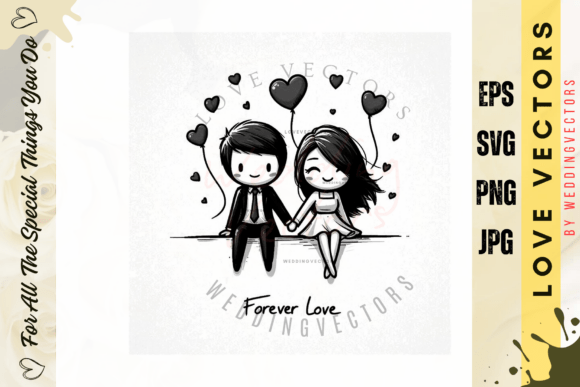 Wedding Couple and Love Vectors - C3051: A Designer's Asset