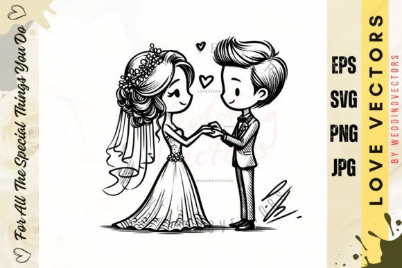 Wedding Couple and Love Vectors - C3656: A Designer's Guide