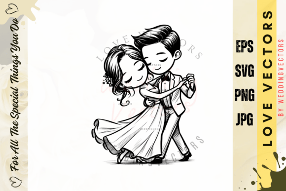 Wedding Couple and Love Vectors - C4910: Crafting a Romantic Brand