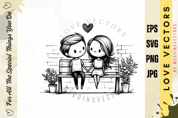 Wedding Couple and Love Vectors - C702: Your Key to Bridal Branding