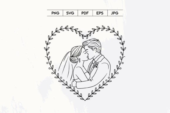 Wedding Couple Heart Frame Line Art: A Designer's Guide