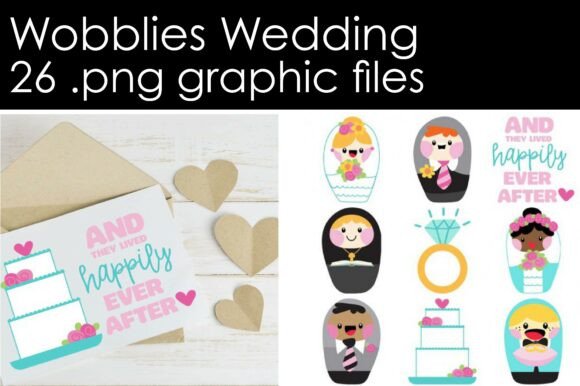 Wobblies Wedding: A Playful Illustration Pack for Modern Celebrations